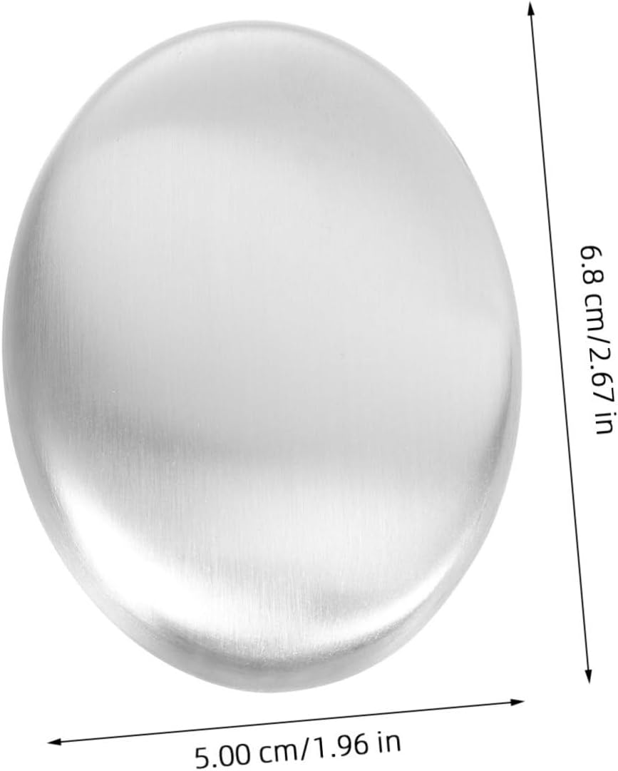 Stainless Steel Odor Removing Soap Bar for Kitchen and Home Metal Soap Remover for Fish Smell 2Pcs image number 5