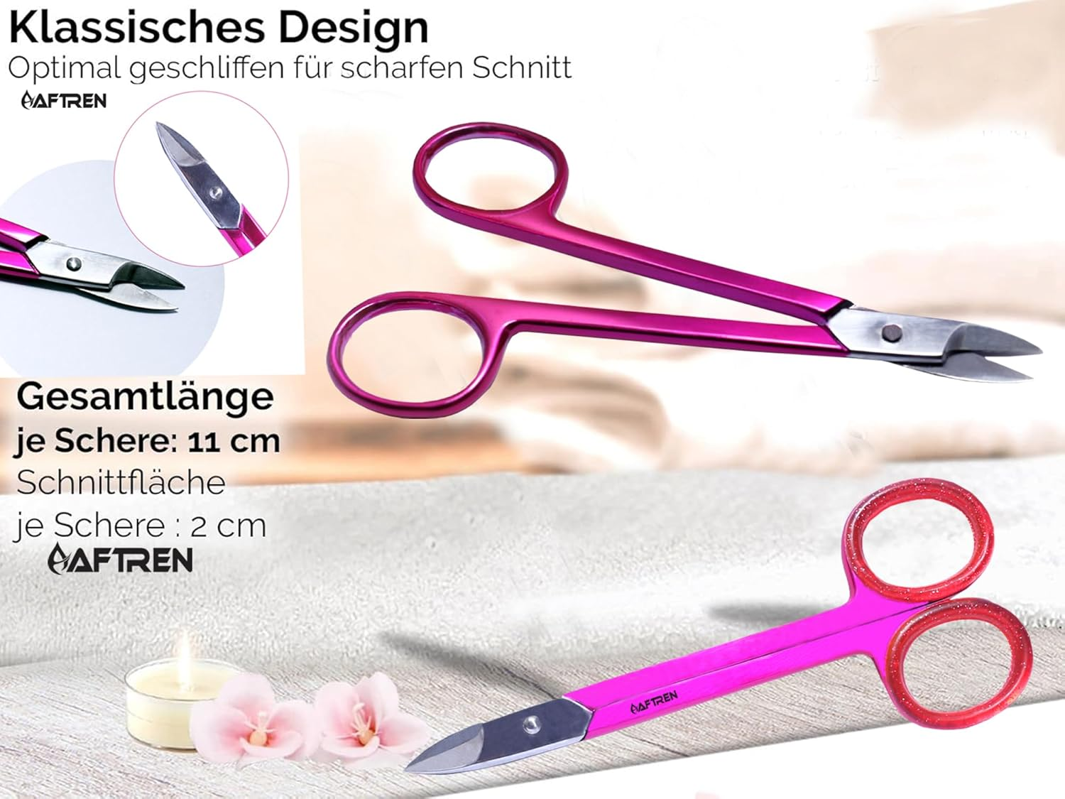Nail Scissors Curved Blades Hard and Thick Nails J2 Stainless Steel Pedicure Scissors Thick Nail Scissors Cuticle Scissors Toenail Scissors (Purpul, 4.5 Inch) image number 1