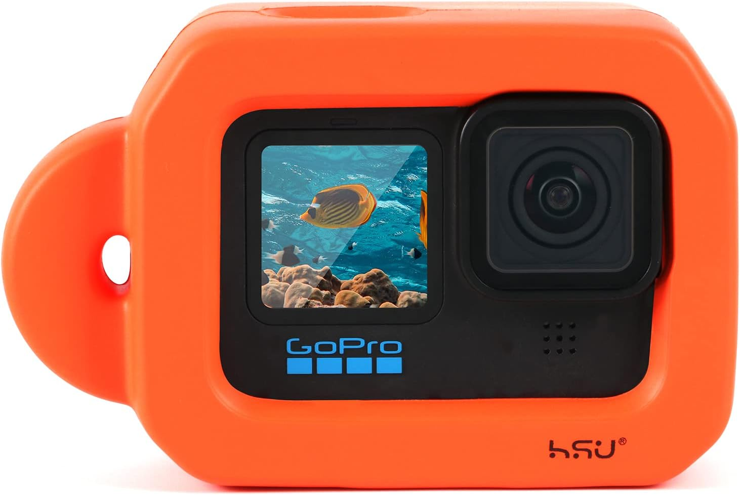 HSU Floaty Case for Gopro Hero 12/11/ 10/9 Black, Floating Case with Long Screw and Adhesive Anchors for Snorkeling, Surfing, Wakeboarding, Gopro Hero Accessories image number 4