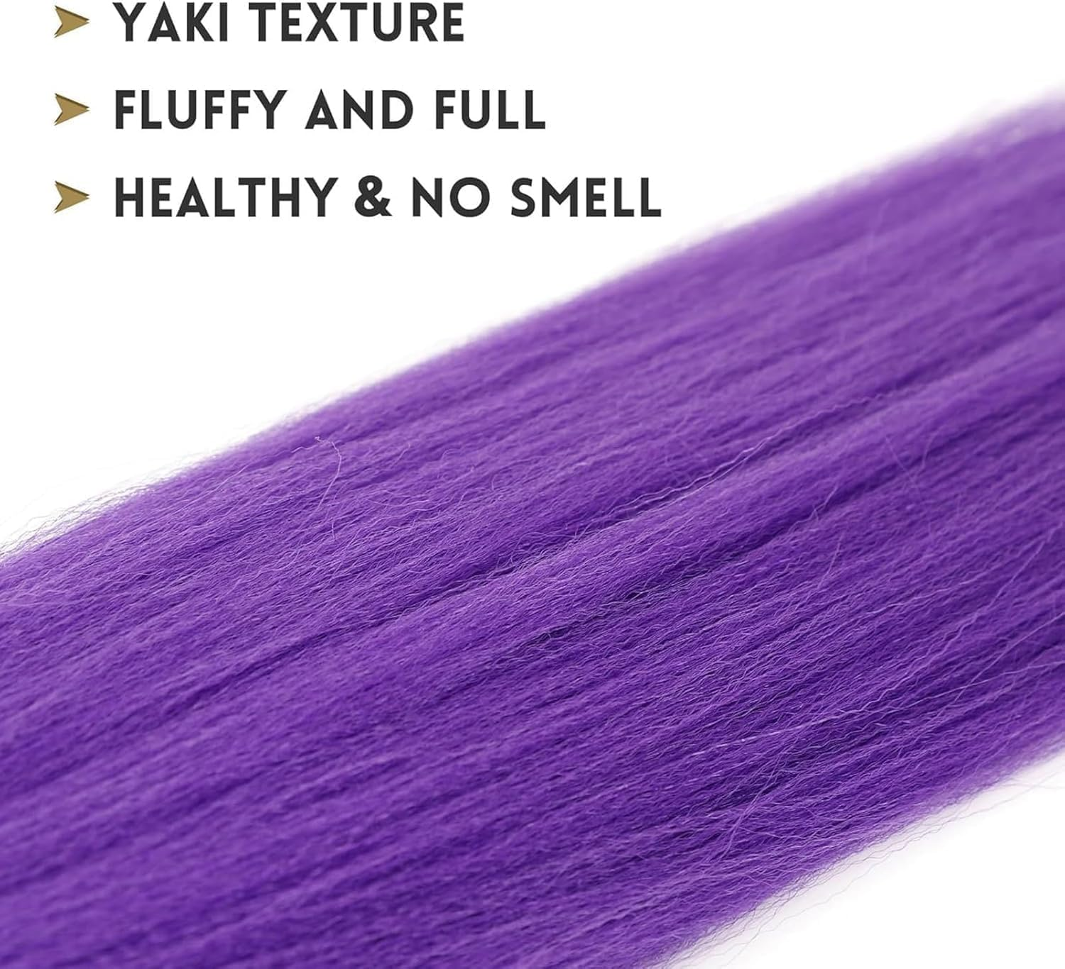 2Pcs Long Purple Braiding Hair for Kids, Pre Stretched Synthetic Braiding Hair Extensions for Braids, for Halloween Christmas Costume Cosplay image number 4