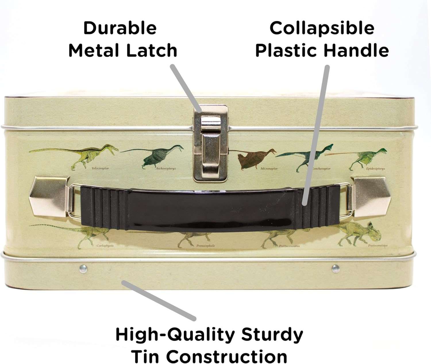 Aquarius 48183 Smithsonian Dinosaurs Large Gen 2 Tin Storage Fun Box, 8" image number 2