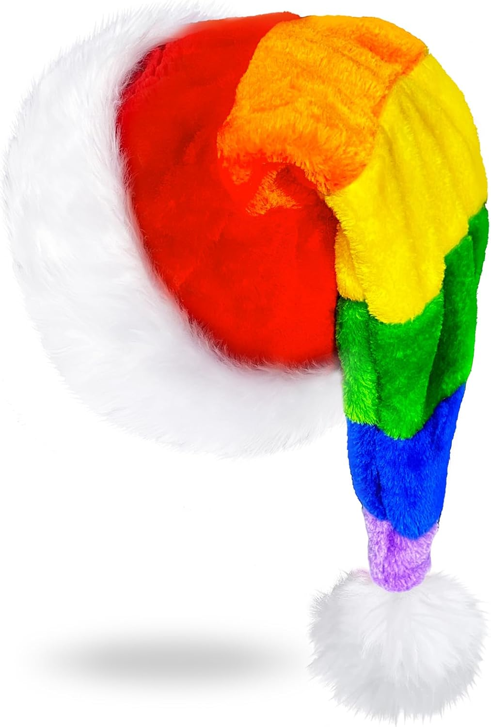 Seiddons Christmas Santa Hat Adults Long Plush Xmas Hats for Christmas New Year Festive Party Supplies