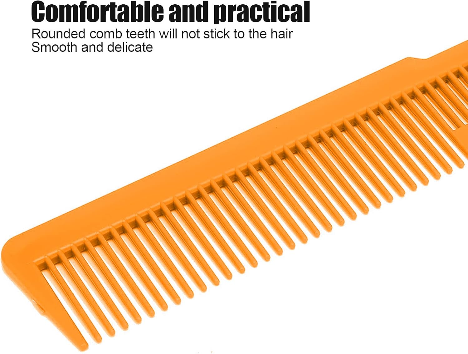 Detangler Comb, Professional Curly Hair Detangling Brush, Fine Wide Toothed Comb for All Hair Types for Women and Men(Orange) image number 6