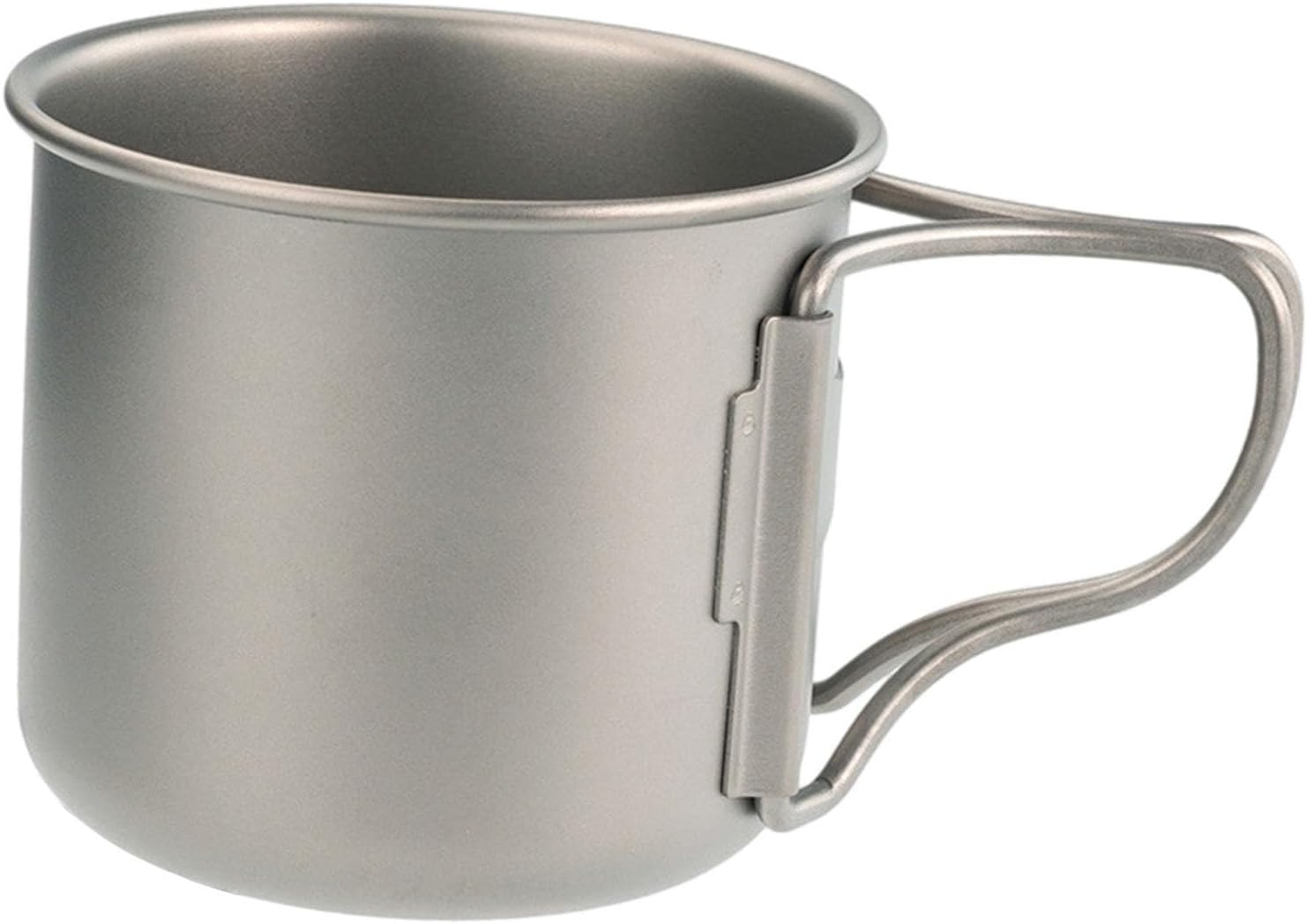Eigell Titanium Cup Camping Cups Drinkware Metal Cups Travel Cup Outdoor Mug with Foldable Handle for Hiking Picnic Kitchen Campsite image number 3