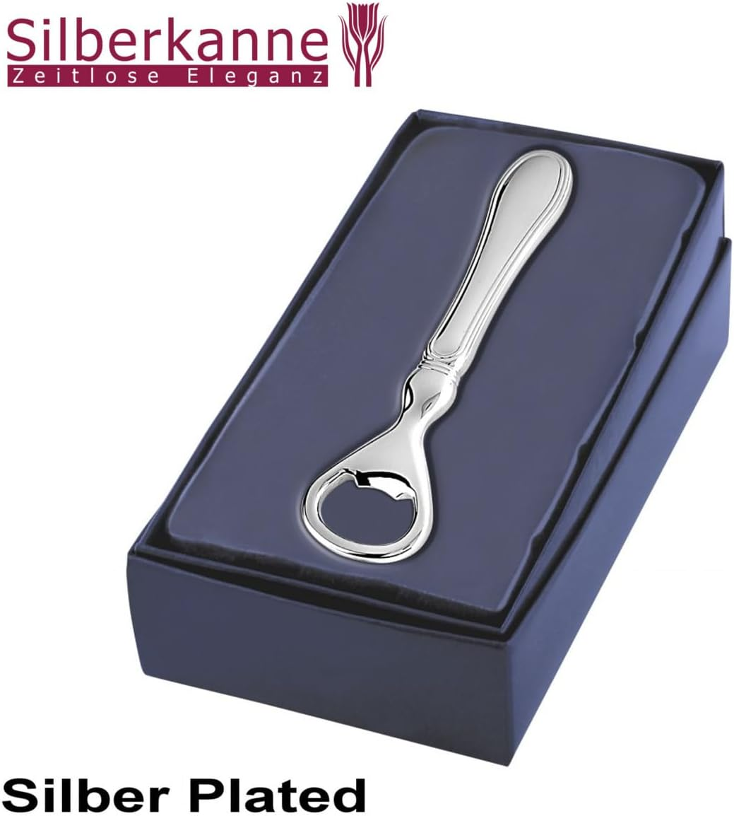 SILBERKANNE Bottle Opener Bottle Opener L 12 Cm Premium Silver Plated Elegant Silver-Plated in Top Workmanship
