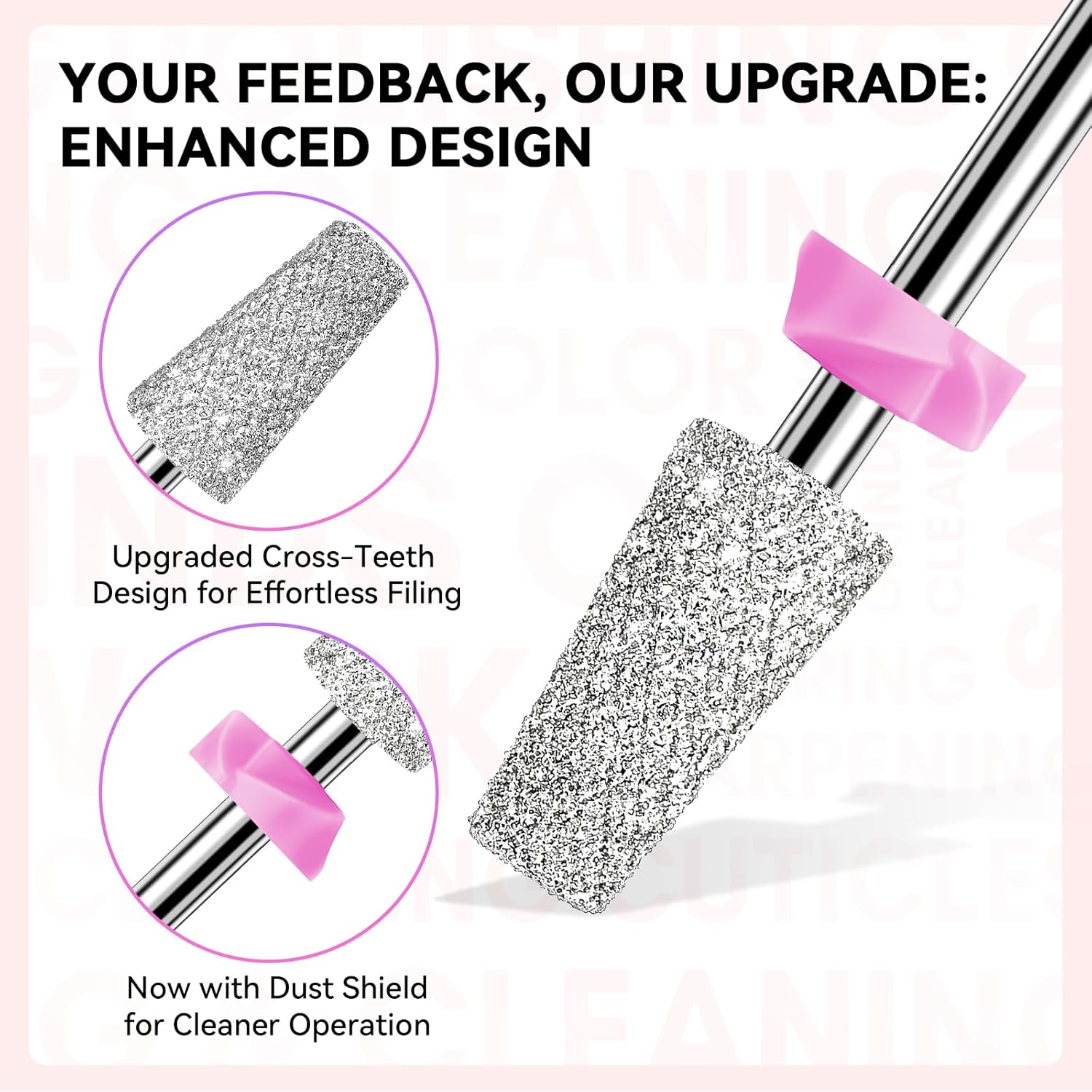 Makartt Nail Drill Bits:10Pcs Dimond Sanding Bit Sets for Nail Drill E-File,Upgraded Cuticle Cleaner Nail Bit Kit Tool Bits for Acrylic Nail Art Tools Nails Manicure Nail Prep,Nail Salon Home DIY Use image number 6