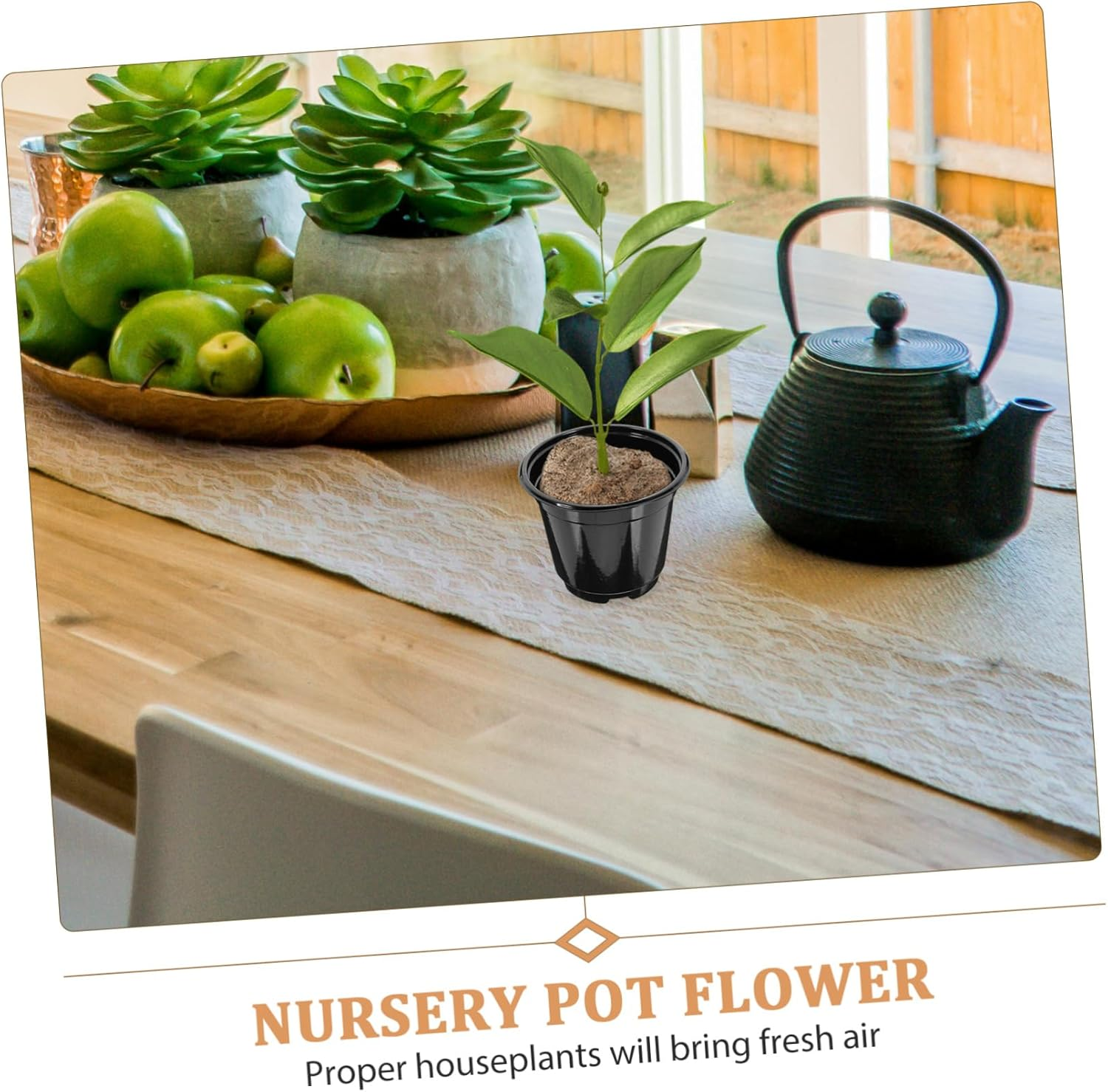 BCOATH 20Pcs Seedling Cup Plant Nursery Pots Drainage Plastic Gardening Planting Container for Greenhouse Grow for Germination Pot and Garden Supply image number 5