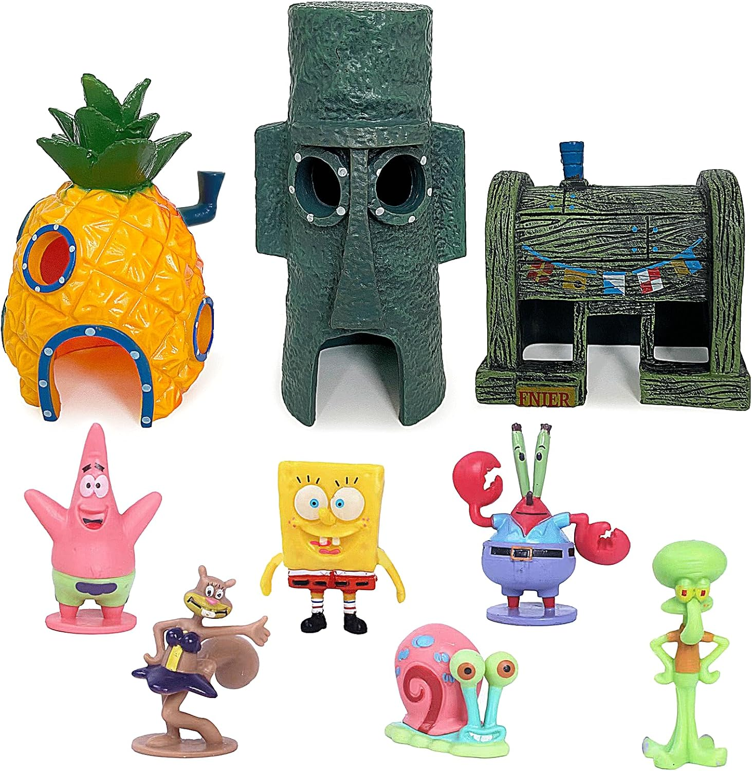 Aquarium Decoration, Fish Tank Ornament Ornaments, Landscape Pineapple House Cave for Underwater Decoration Plastic Decor