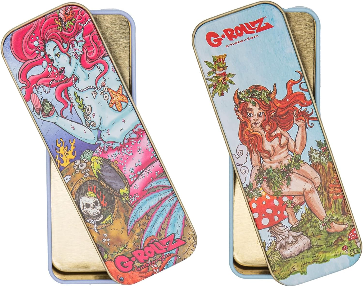 G-ROLLZ Storage Tin, Tin Case, Storage Box, Smoking Accessories, Tin for Utensils, Pack of 2 image number 3