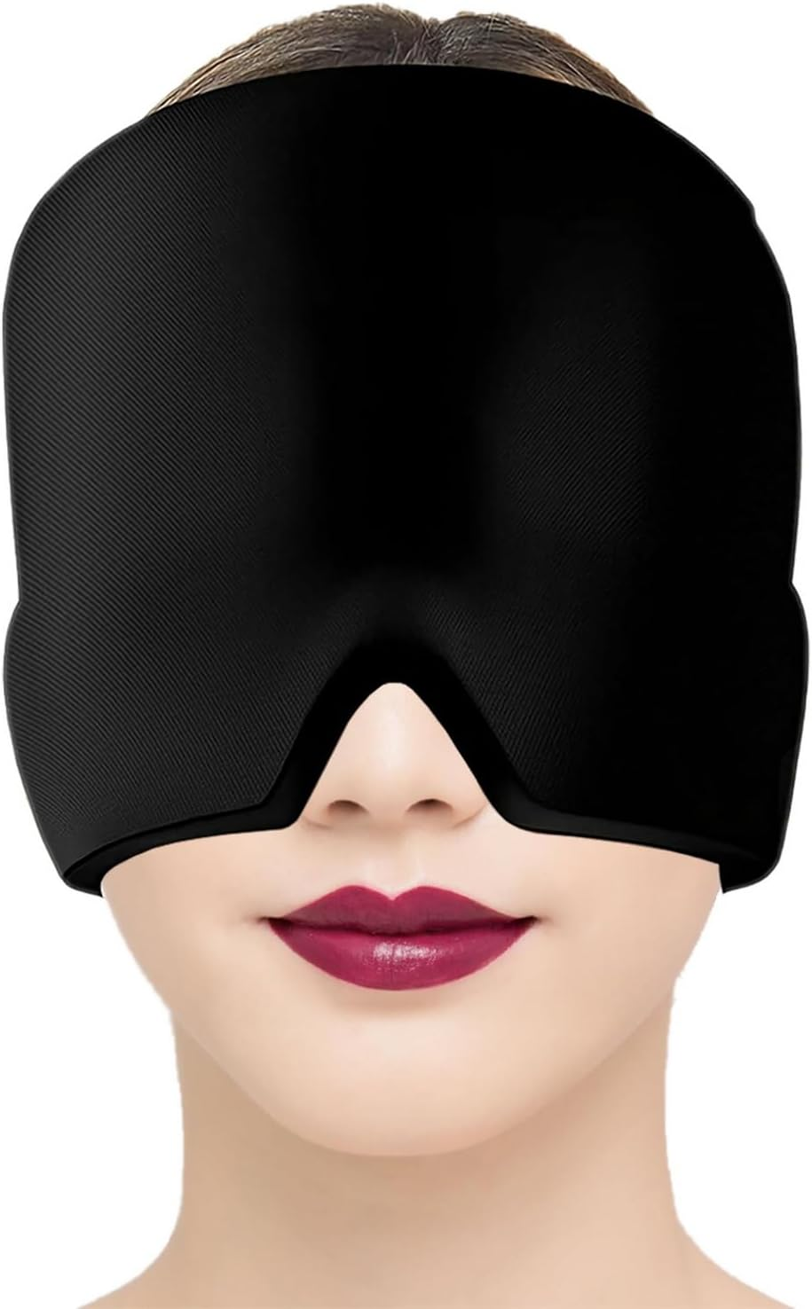 VANANA Migraine Head Cap, Single-Sided Ice Gel Pack Relief Wrap, Comfortable Ice Cap Cold Compress for Headache Tension, Sinus, Puffy Eyes, Stress Relief image number 5