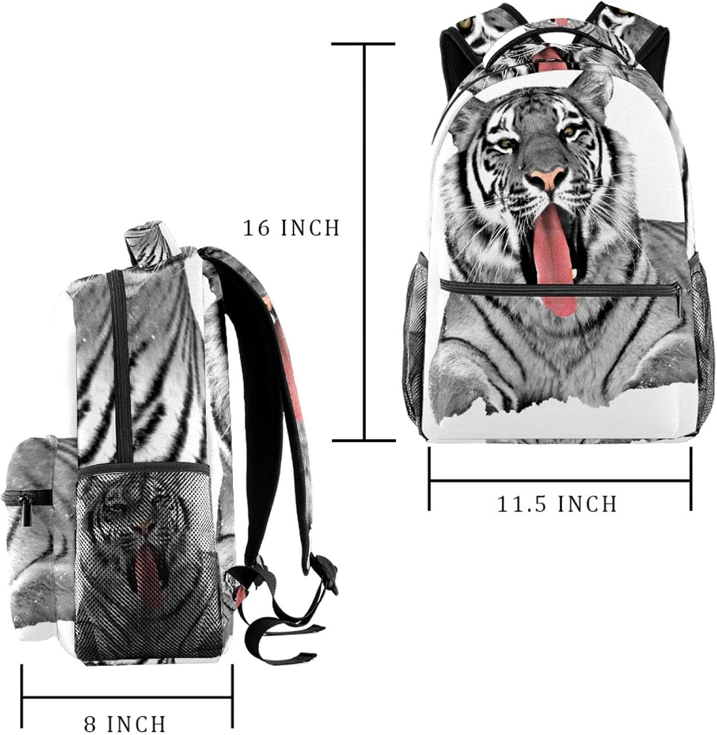 Tiger Backpack Students Shoulder Bags Travel Bag College School Tote Backpacks