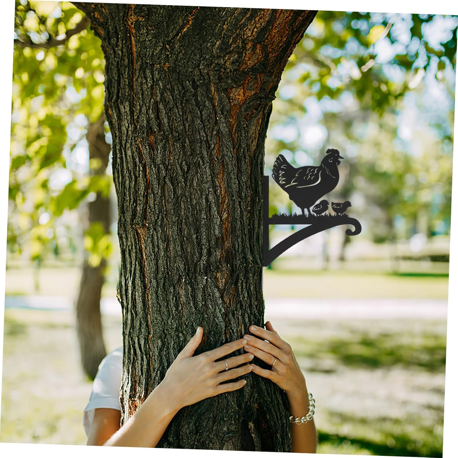 HANABASS Elegant Chicken Design Plant Hanger Outdoor Decor Garden Hook Lantern Support Bonsai image number 5