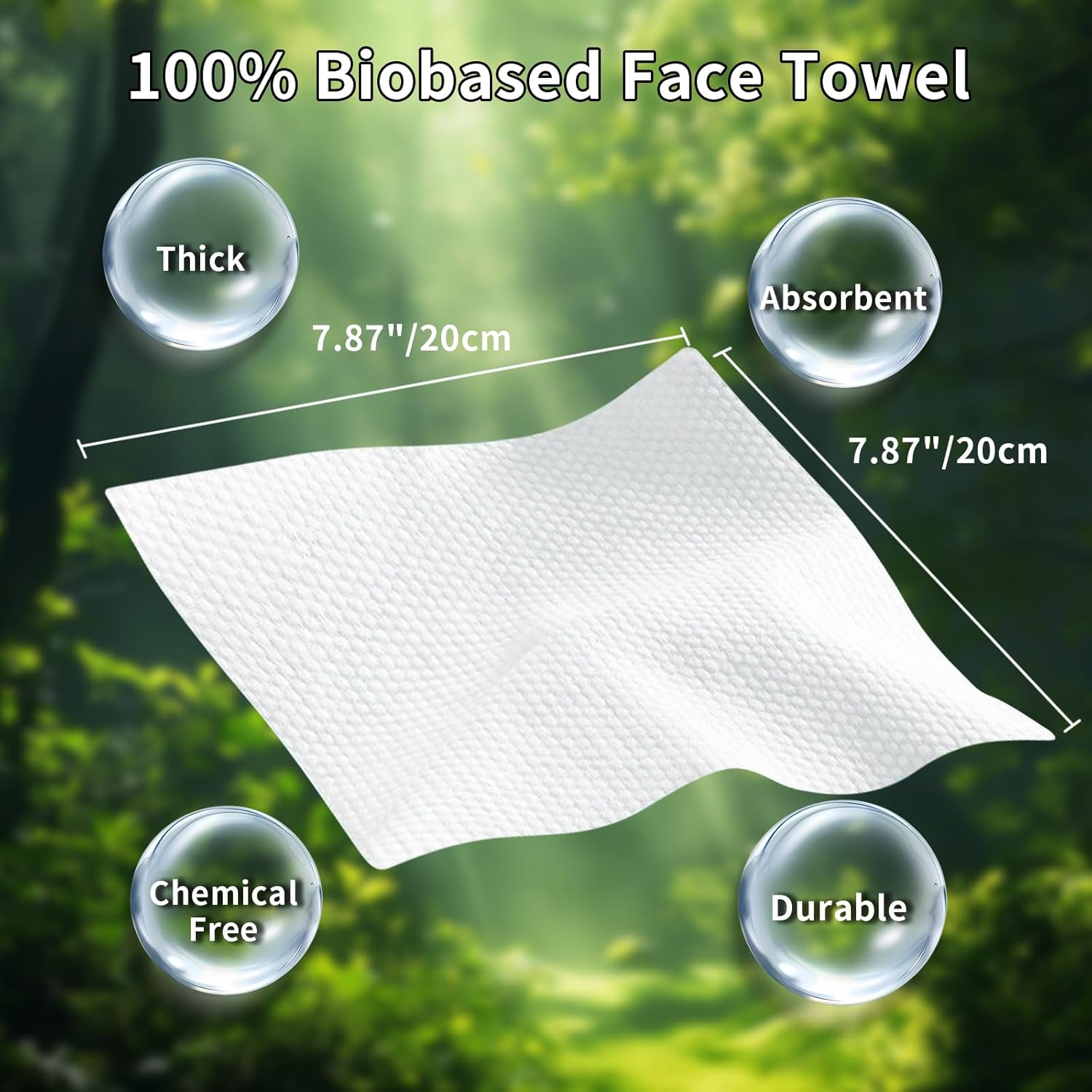 Boledy Soft Facial Towel, Large Thick Cotton Facial Tissue, Lint Free Face Cleansing Wipes, Ultra Absorbent Disposable Face Towel, Makeup Removing Wipes for Sensitive Skin, Dry Wipe (320 Count(Pack of 4))