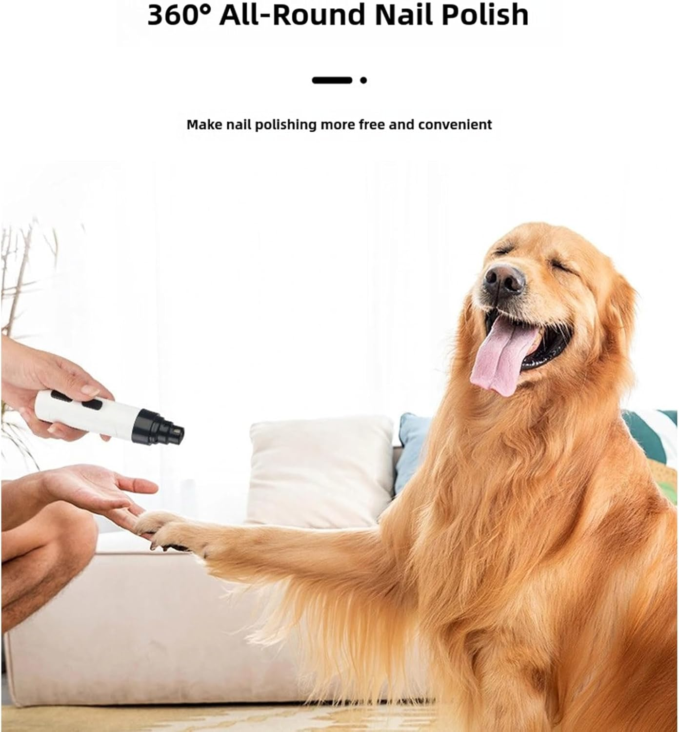 Silent Paw Pro 2.0 Dog Nail Grinder, New Pets Nail Trimmer, Ultra-Quiet Operation, Ergonomic Design, 360&deg; All-Round Nail Grinder, Two-Speed Regulation (Standard) image number 4