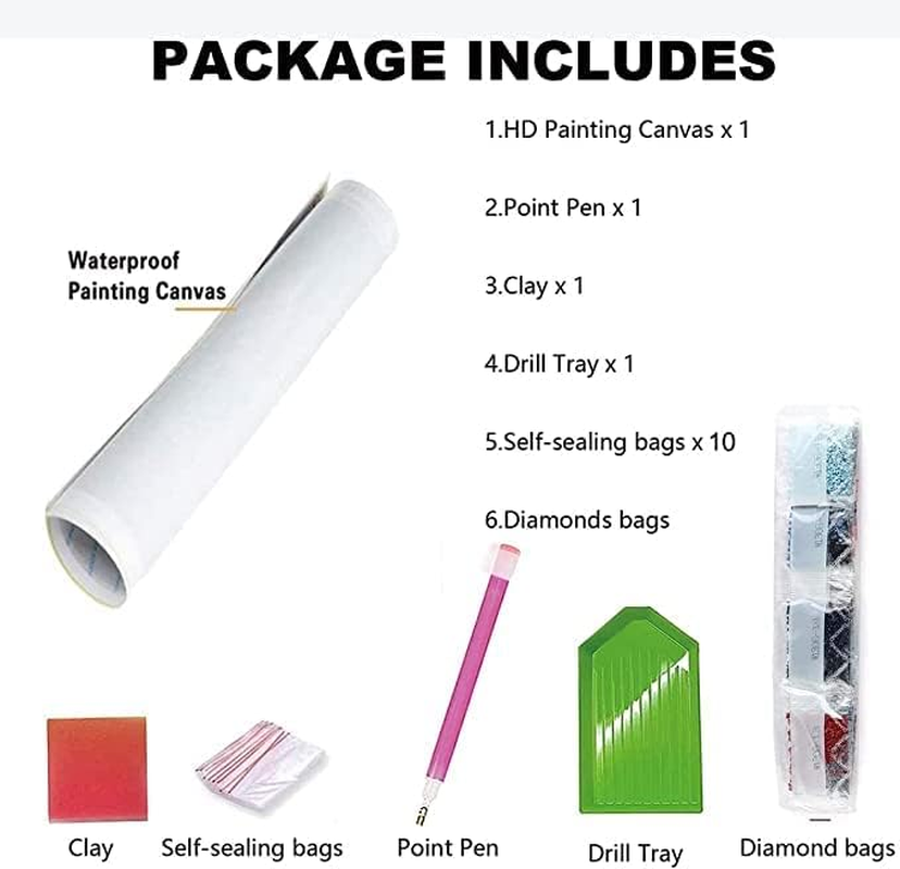 Diamond Painting Kits for Adults, 5D Diamond Art Painting Dragon Art for Adult,Diy Full round 5D Diamond Drill Kit,Gem Art Craft Home Decor,Wall Painting Kit 16X12 Inch image number 5