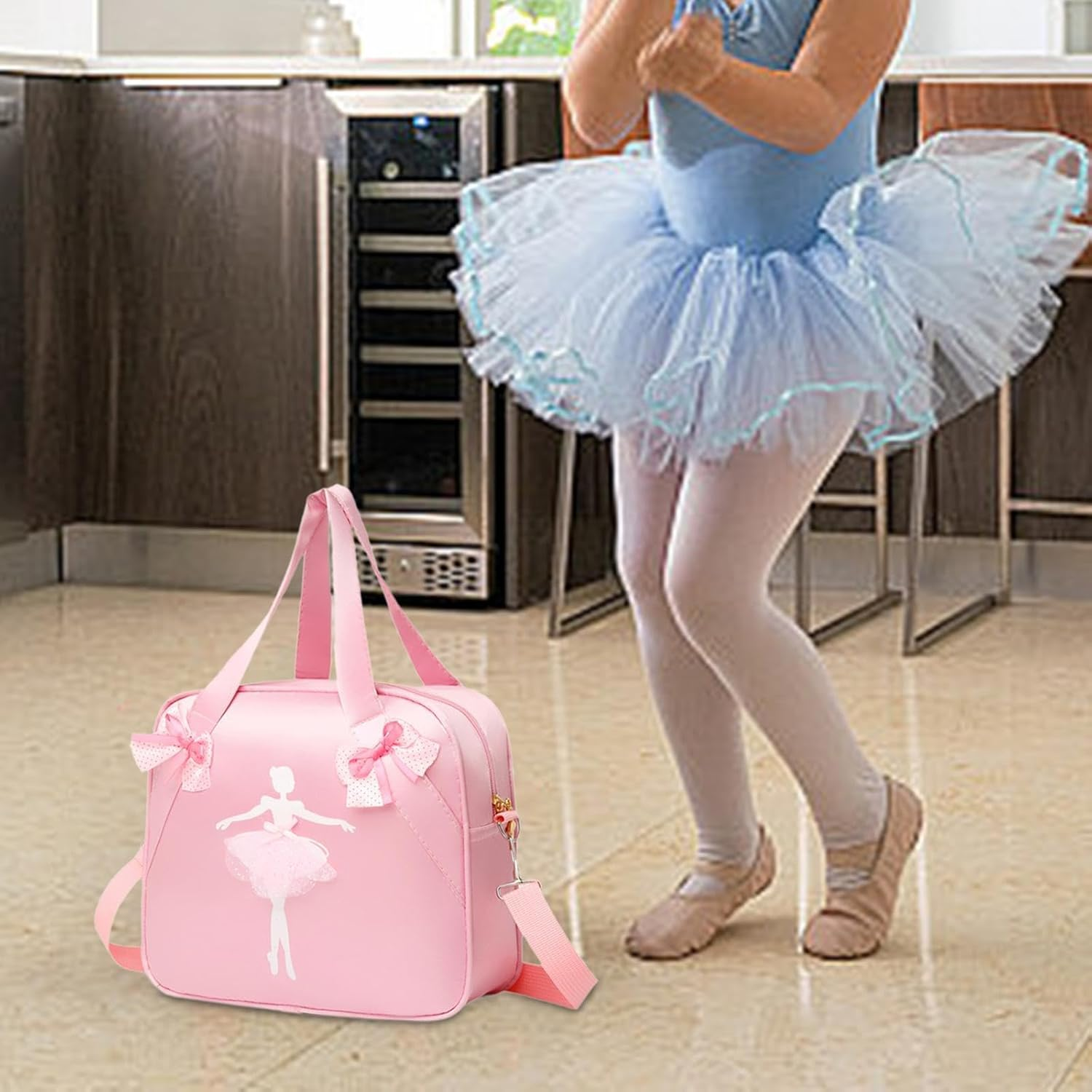 Generic Cute Ballet Dance Bag Ballet Dance Backpack Handbag for Sports Gymnastics Travel - Style B image number 6