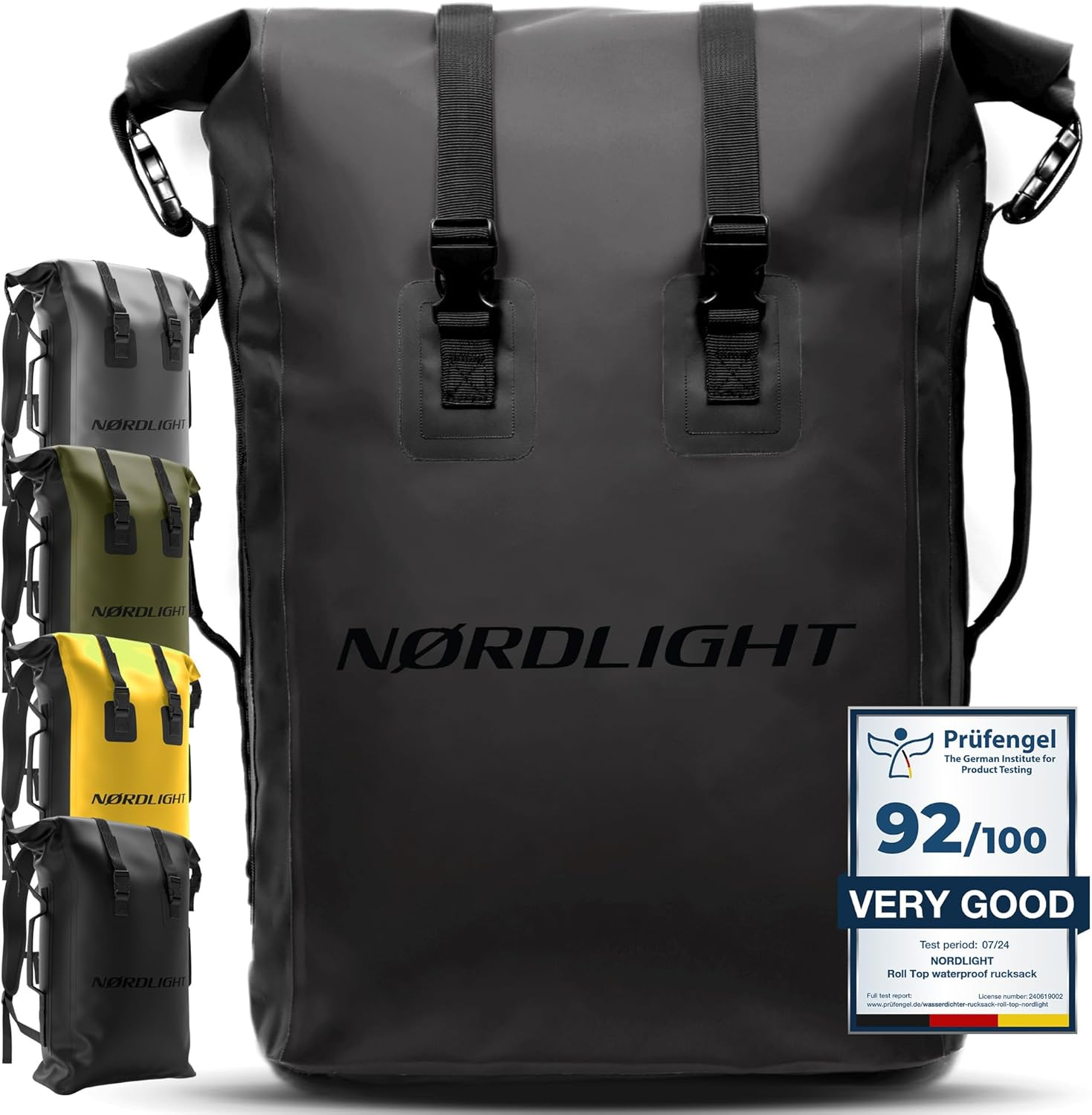 Nordlight Waterproof Backpack Dry Bag 35L Roll Top Backpack with Padded Carry Strap, Waterproof Bag for Water Sports, Bicycle Backpack, Messenger Backpack, Trekking, Fishing