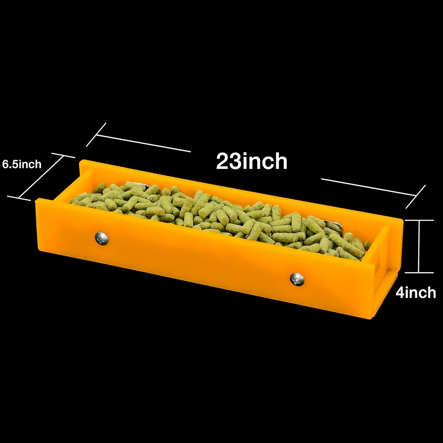 Guinealoft&trade; Food Feeder Yellow - Say Goodbye to Traditional Bowls! Ultimate Feeder for Small Pets like Guinea Pigs, Rabbits and Chinchillas. Designed & Made by Seasoned Owners - Guinealoft Exclusive image number 2