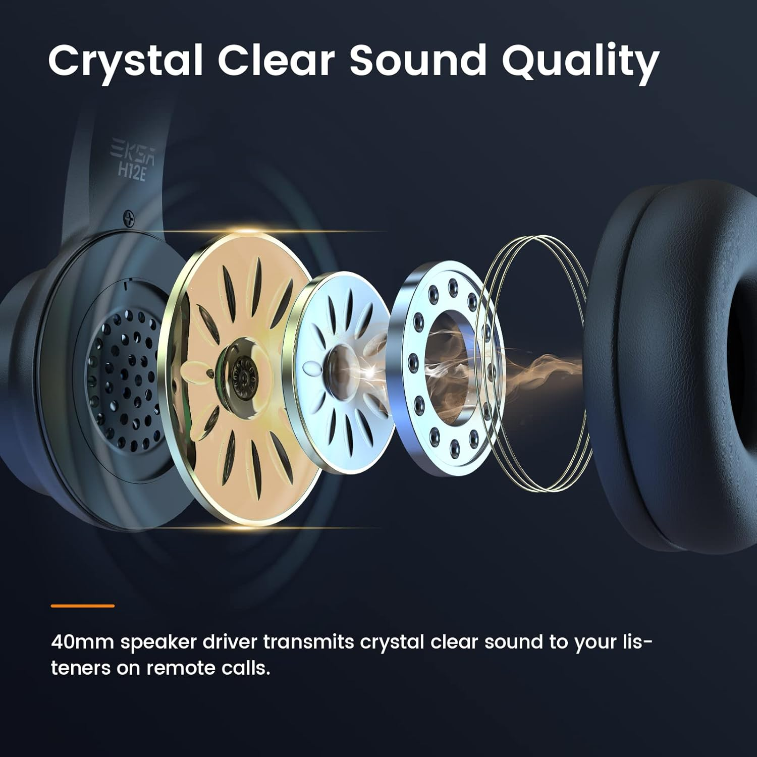 EKSA Wired Headset with Microphone, on Ear Computer Headsets 3.5Mm Jack with Volume & Mic Mute Button, Lightweight Noise Cancelling Headphones for PC Laptop Call Center Work Office Skype image number 6