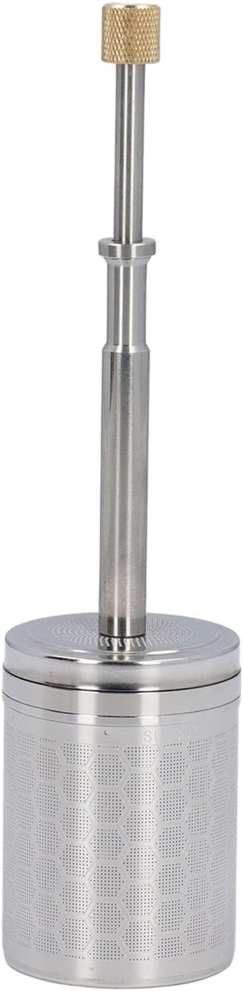 Coffee and Tea Maker, Stainless Steel Reusable Press Metal Tea Strainer Full Extraction Convenient and Efficient Coffe Maker for Home, Office, Outdoor Travel image number 3