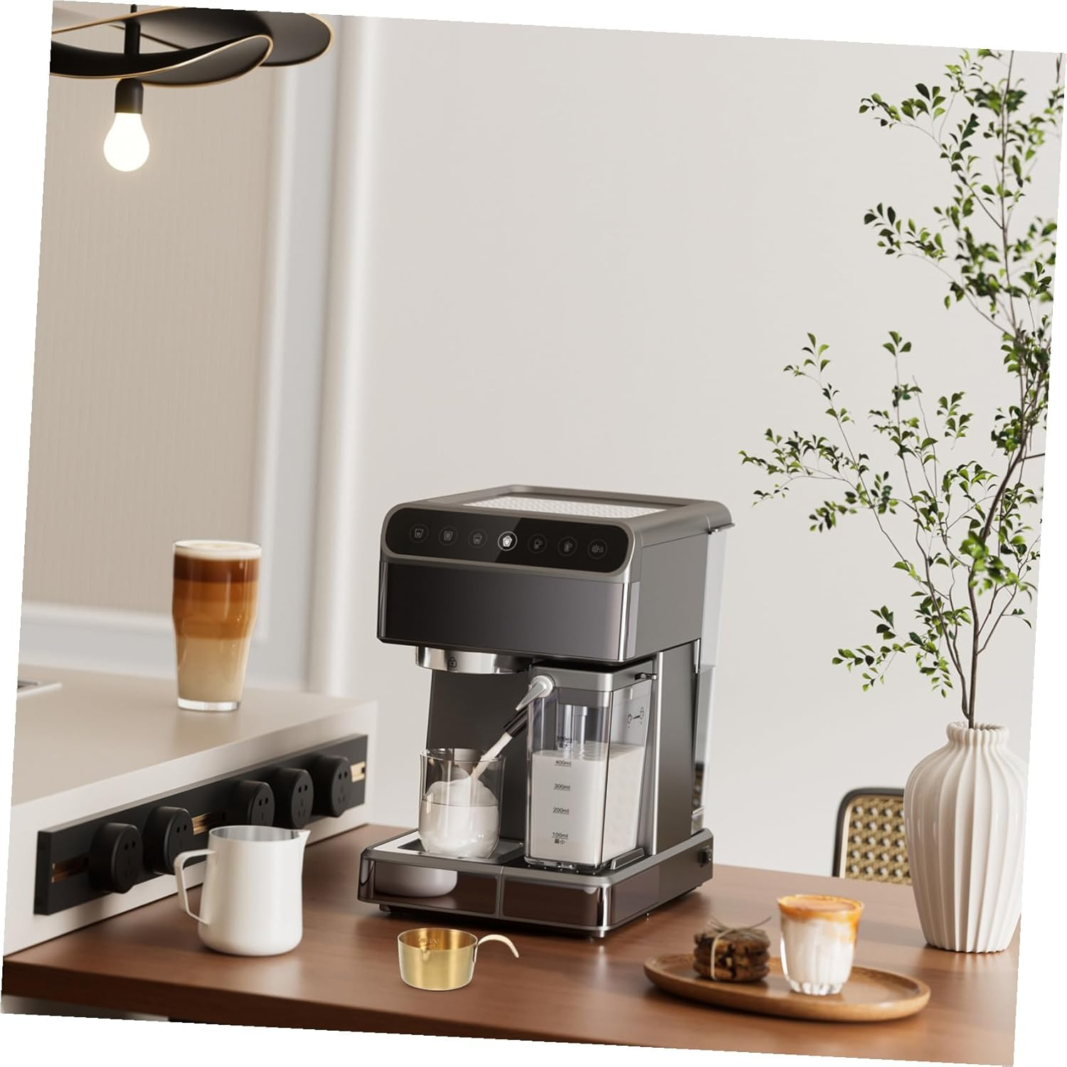 Ipetboom Stainless Steel Extraction Cup Measuring Cup for Espresso Shots Frothing Pitcher Pour Spout for Coffee Brewing image number 1