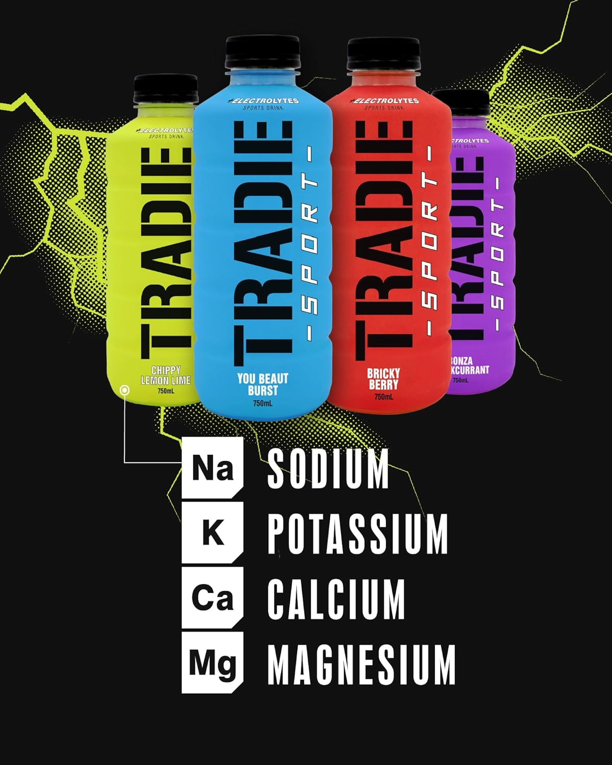 TRADIE BONZA BLACKCURRANT Sports Drink 12 X 750Ml image number 6