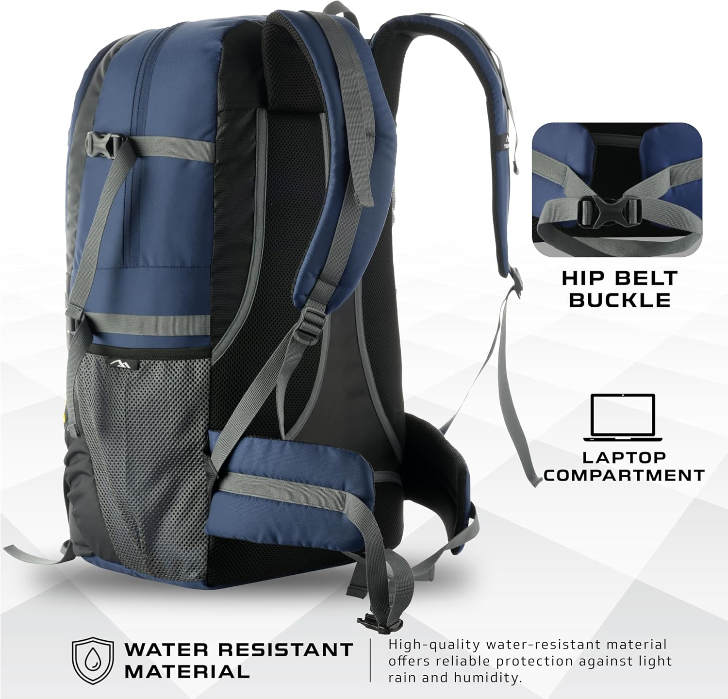 TRAWOC BLAZE 55 Liter Travel Backpack Daypack Bag for Camping Hiking Trekking Bag for Men & Women image number 4