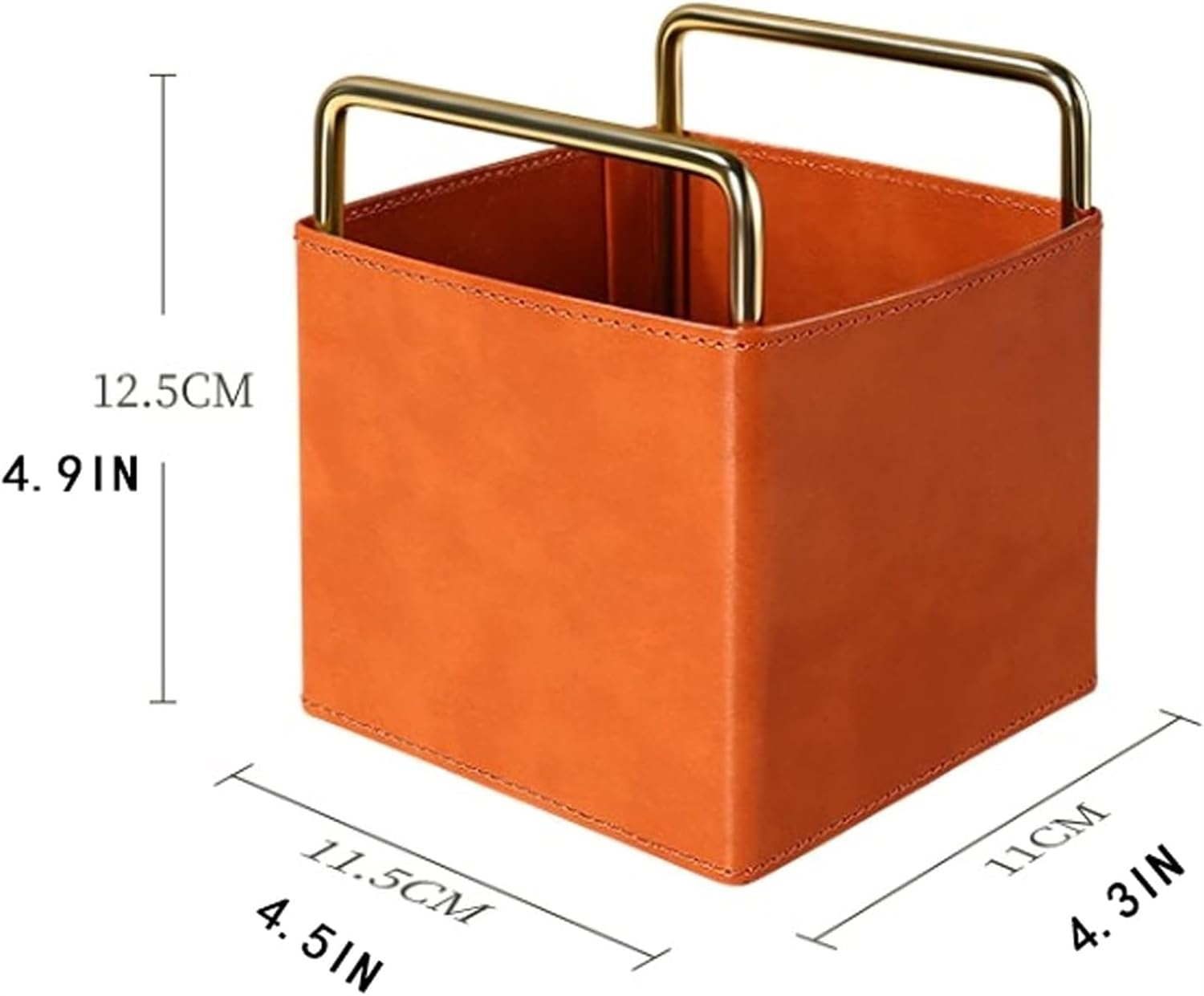 Pen Holder Pot,Desk-Organiser,Leather Pencil Holder,Pencil Cup Stationery Organizer Office Accessories Container Box,For Home Office Bedroom Pencil Holder for Desk Organizer (Color : A) (Color : A) image number 3