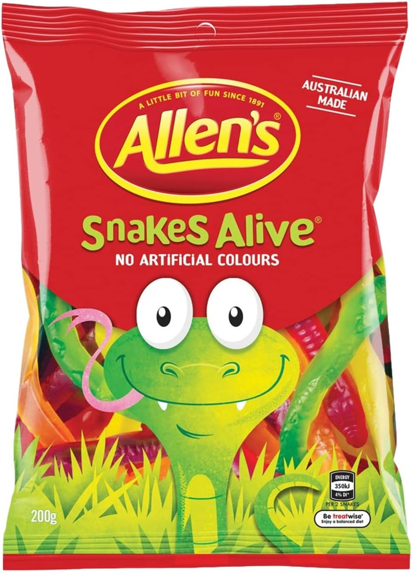 Allens Snakes Alive 200G - 3 Pack I Bulk Value Pack