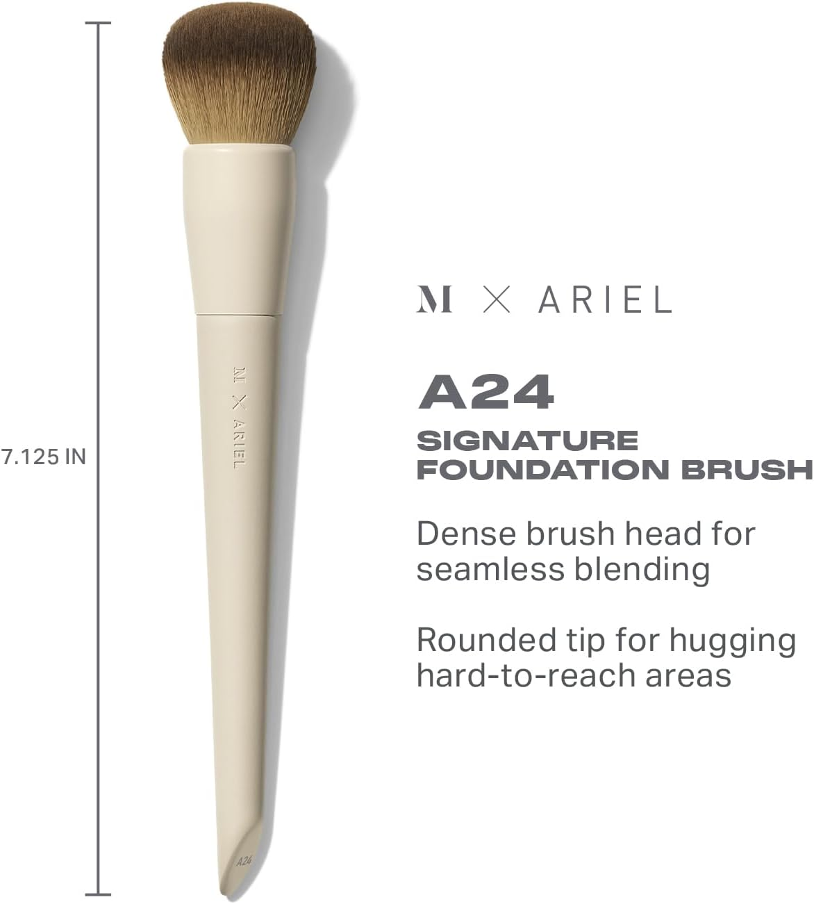 Morphe X Ariel Complexion Essentials Duo - A24 Signature Foundation & A19 Dual-Ended Concealer Brushes - Provides Seamless Application & Flawless Blend for Base Perfection (2 Piece Set) image number 2