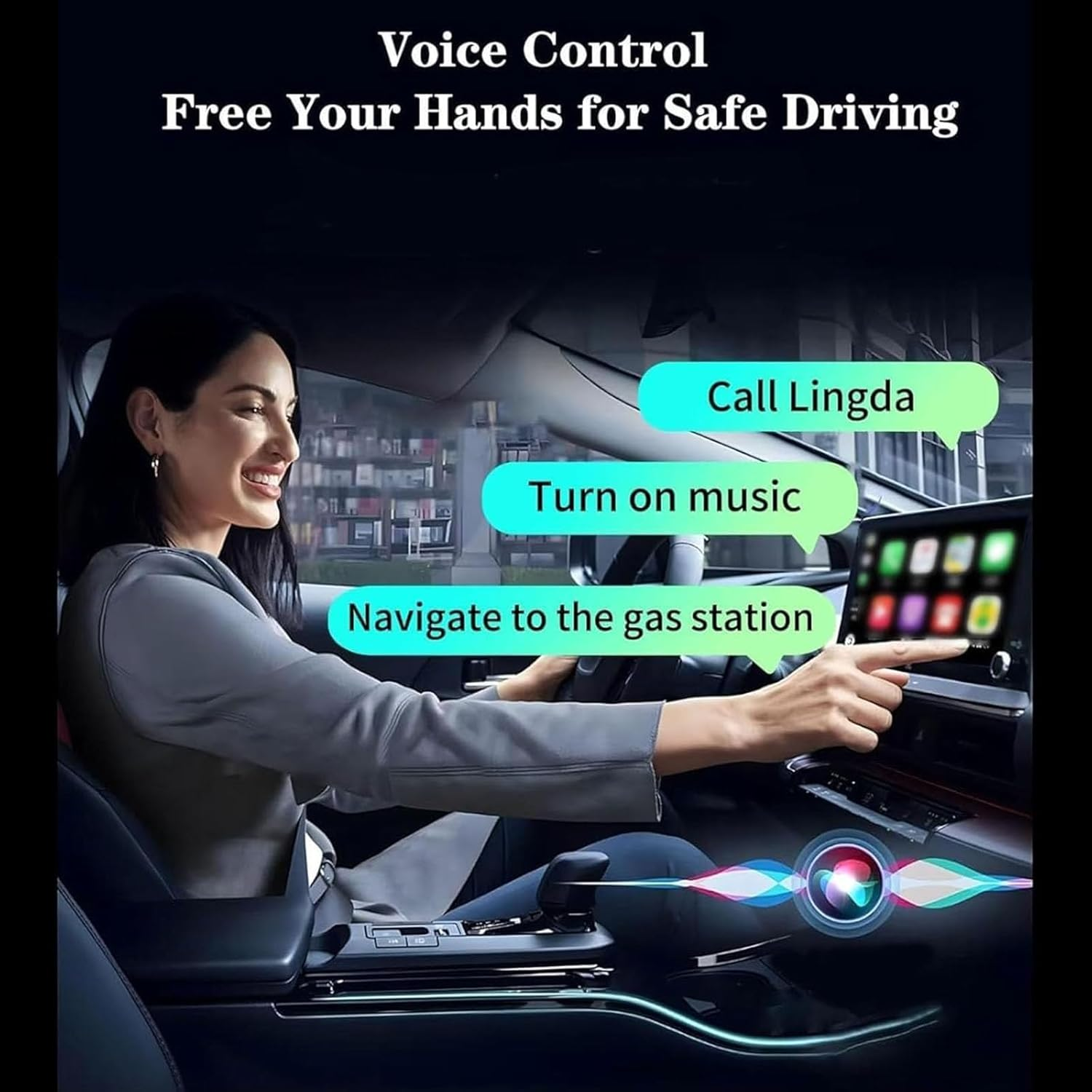 Kivont 3 in 1 Adapter, 2026 Upgrade Mini Wireless Car-Play Adapter, Kivont 3 in 1Car Adapters, Plug and Play Car Adapters, for Car Play (Black,Apple) image number 4