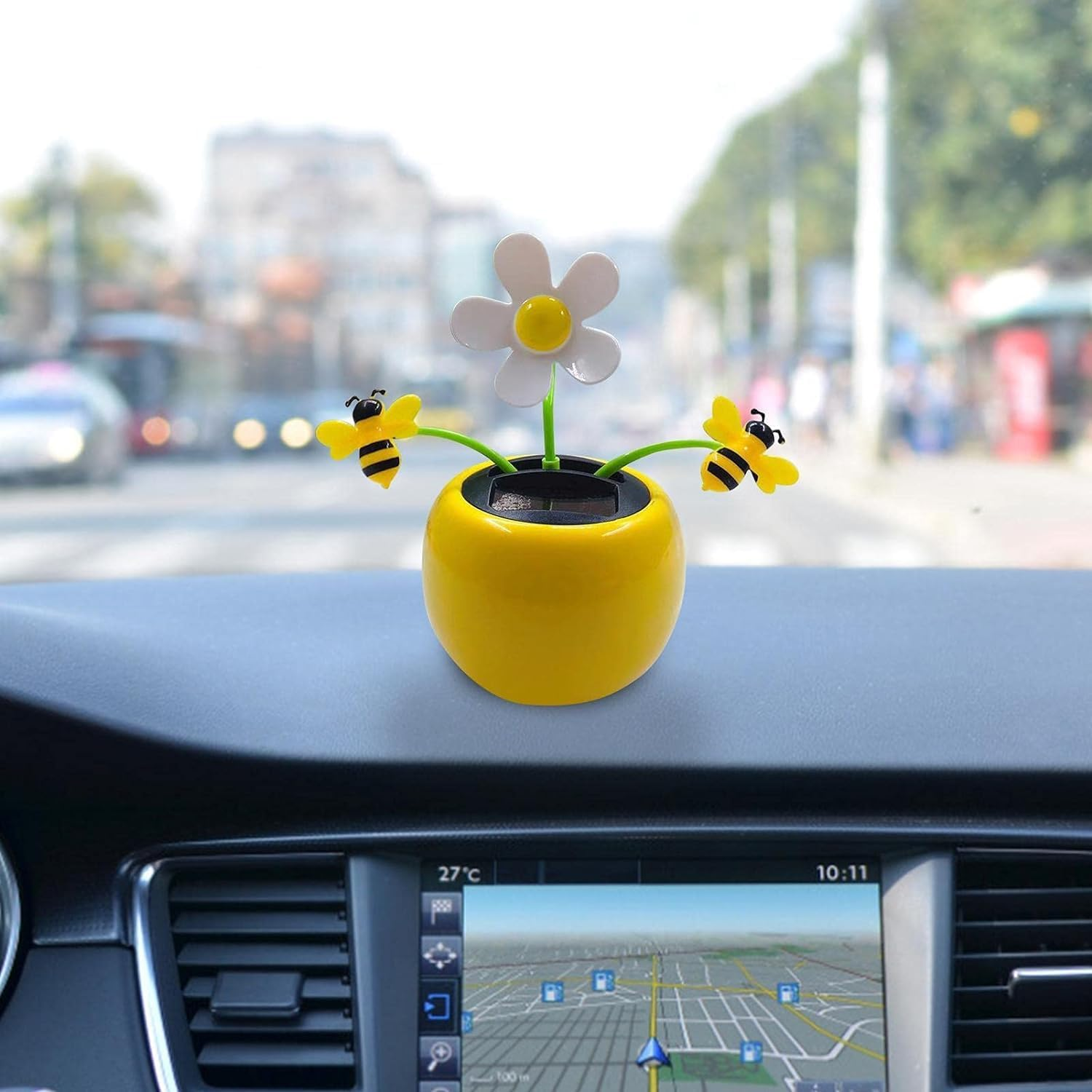 Solar Dancing Flower Pot,Creative Solar Power Desk Figures,Funny Solar Window Figures, Car Swinging Dancing Figures Car Dashboard Office Home Desk Decor image number 6