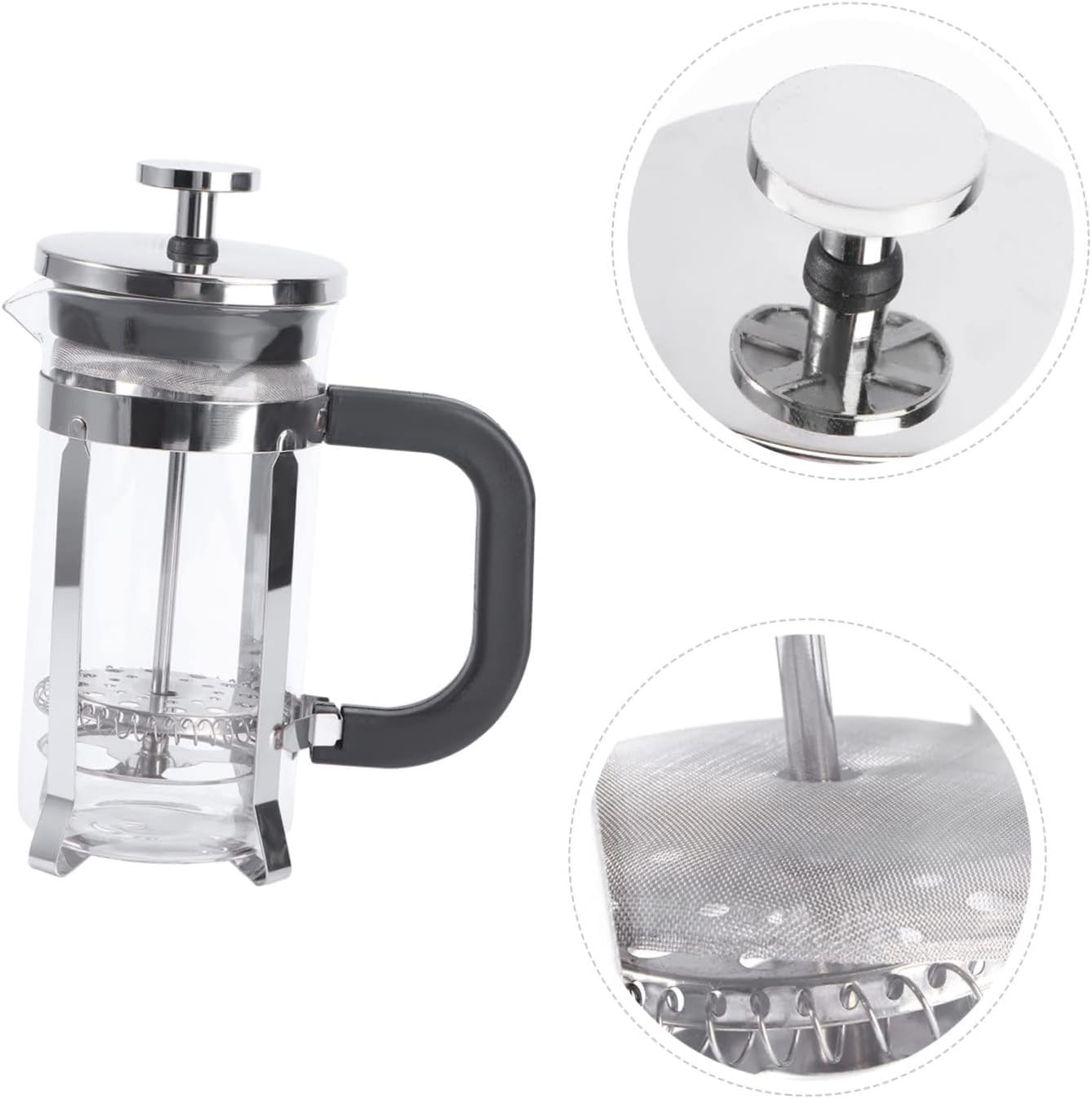 MAGICLULU Ergonomic Handle Stainless Steel Coffee Press Heat Resistant for Cold Brew Tea Espresso Milk image number 1