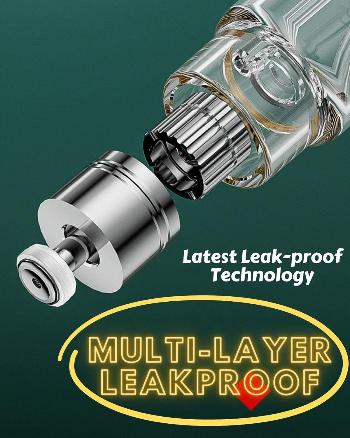 VVGAOGES Perfume Atomiser Refillable, Perfume Atomiser for Travel, Travel Bottles for Filling, Spray Bottle Small for Perfume, Empty Perfume Bottles for Travel 5 Ml (Green) - Gold image number 4