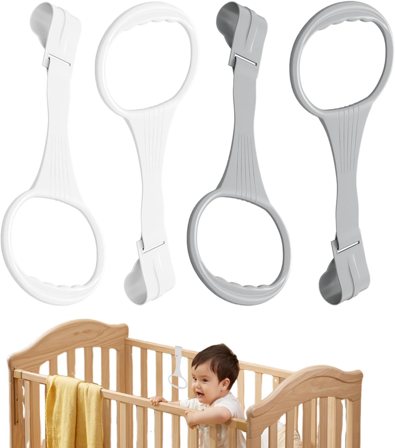 Baby Play Pen Pull up Handles,Baby Walking Training Rings - Walking Exercise Aid Supplies for Kids Aged 6-36 Months, Standing Assist Handles image number 6