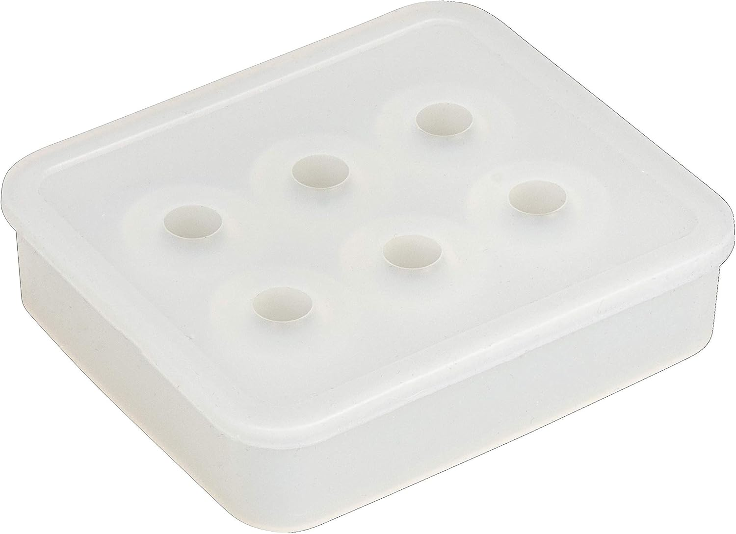 Rayher 35043000 Silicone Casting Mould for Jewellery Making, Casting Tray with 6 round Bead Shapes for Concrete, Plaster of Paris, Resin, Wax and Soap, Diameter 16 Mm, White image number 6
