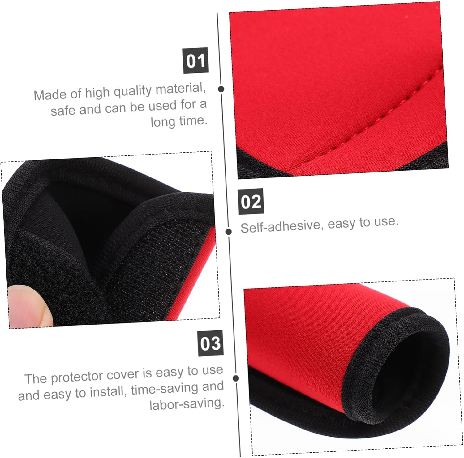 TOPPERFUN Neoprene Luggage Handle Wraps Comfortable Suitcase Hand Protector Cover Easy Install Travel Accessory with Fine Texture and Design for Secure Grip