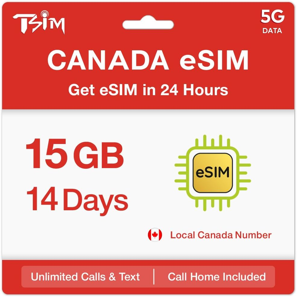TSIM Prepaid USA Esim 9 Days | Unlimited 4G/5G High-Speed Data in the USA + Unlimited Low Speed Data in Canada & Mexico | Unlimited Local Calls + Free Incoming Calls & SMS image number 1