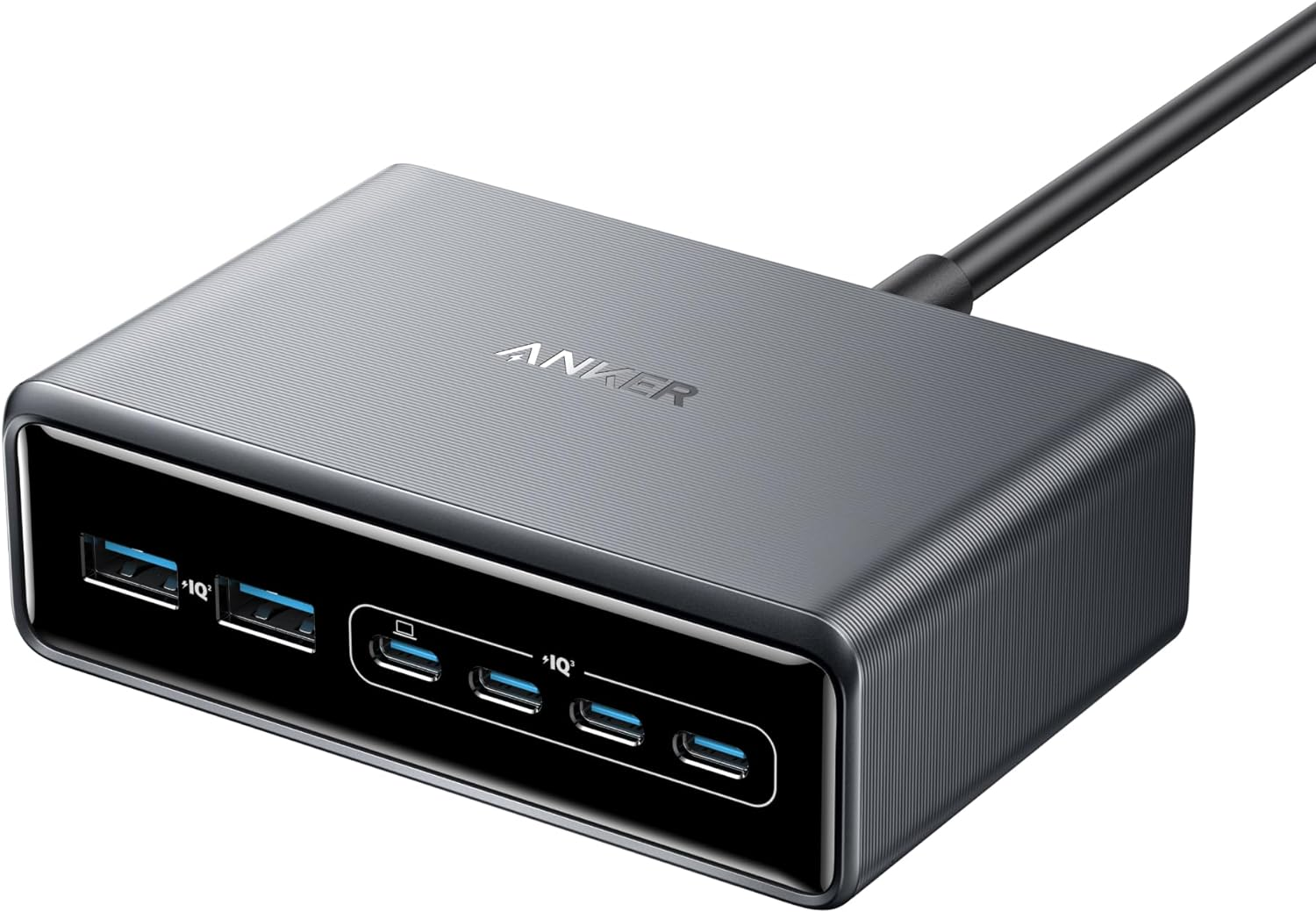 Anker Prime USB C Charger, 200W 6-Port Gan Charging Station, USB-C PD Fast Charging Desktop Charger, Compatible with Iphone16/15/14 Series, Samsung, Macbook, Dell and More image number 1