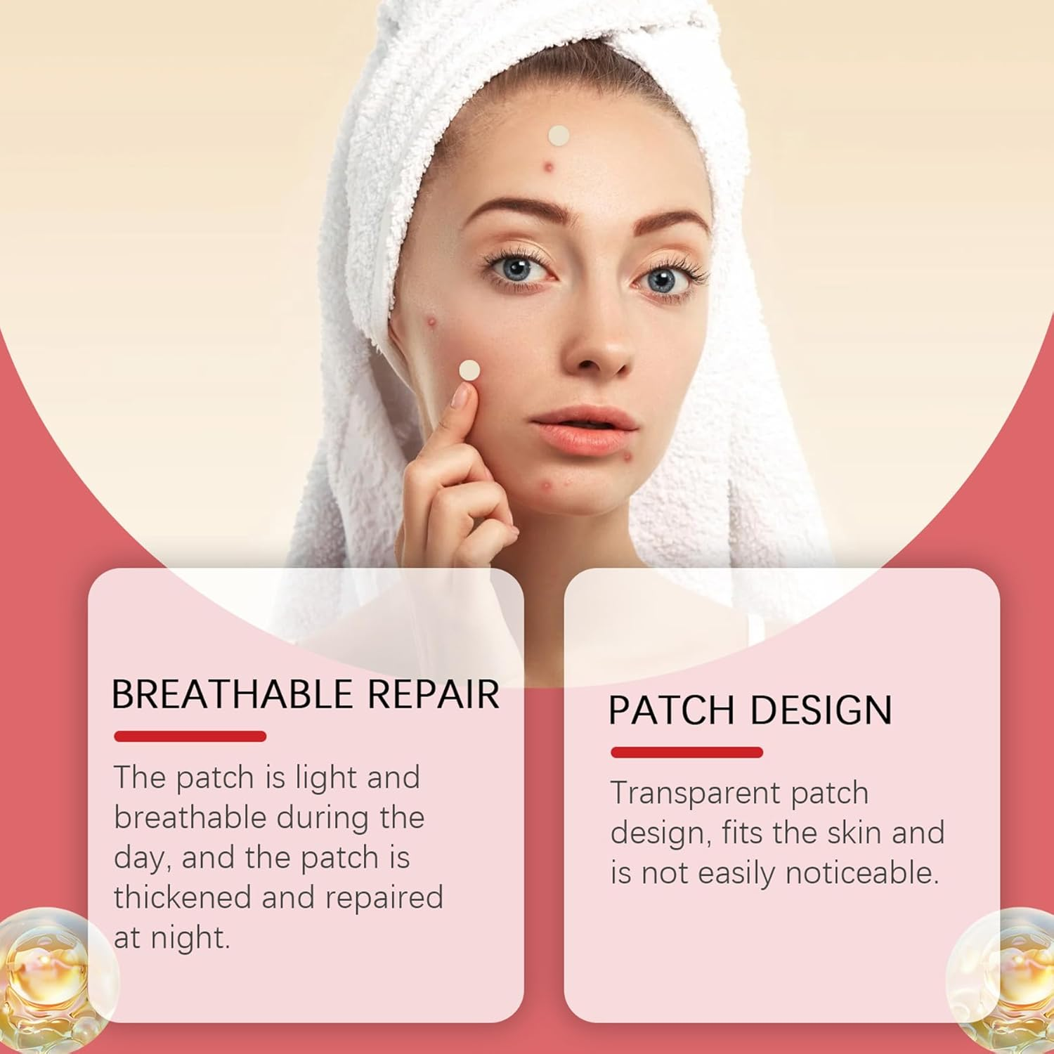 Acne Pimple Patch &ndash; 360Pcs Hydrocolloid Spot Stickers for Face, Invisible & Waterproof, Suitable for All Skin Types image number 2