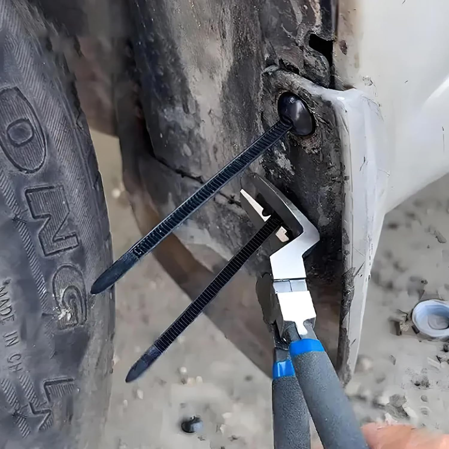 50 Pcs Nylon Universal Cable Tie Buckle, Zip Tie Rivets Holder for Repairing Car Home Garage Machine, Multipurpose Black Plastic Self-Locking Heavy Duty UV Resistant Automotive Fastener for Auto Fix - 100 Pcs image number 5