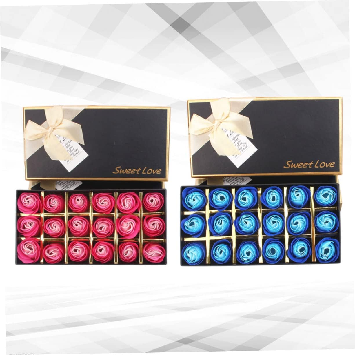 Minkissy 2Boxes Flower Soap Mothers Day Present Box Rose image number 1