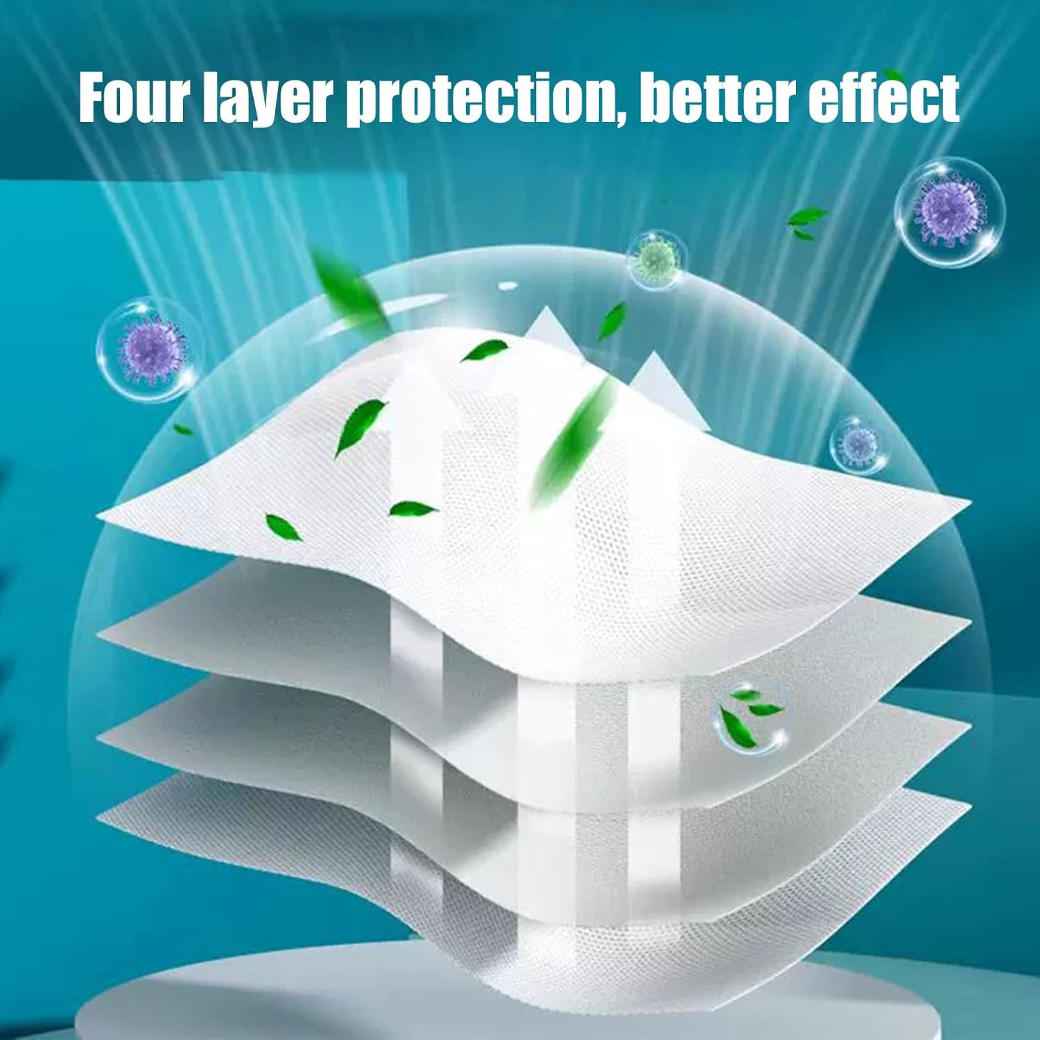 BGENHPON [20Pcs] 3D Premium Nonwoven Face Mask N95 Protection UV Clean Soft Comfortable Breathable for Daily Use image number 5