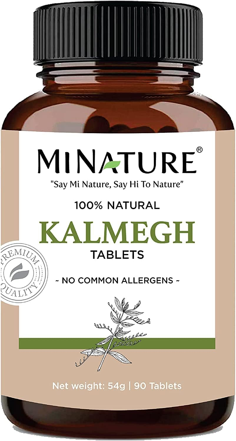 Kalmegh Tablets by Mi Nature | 90 Tablets, 1000 Mg | 45 Days Supply | Andrographis Supplements| Vegan
