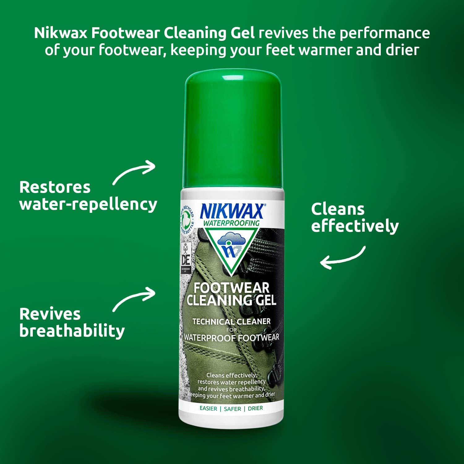 Nikwax Footwear Cleaning Gel Sponge on Cleaner for Waterproof Footwear image number 4