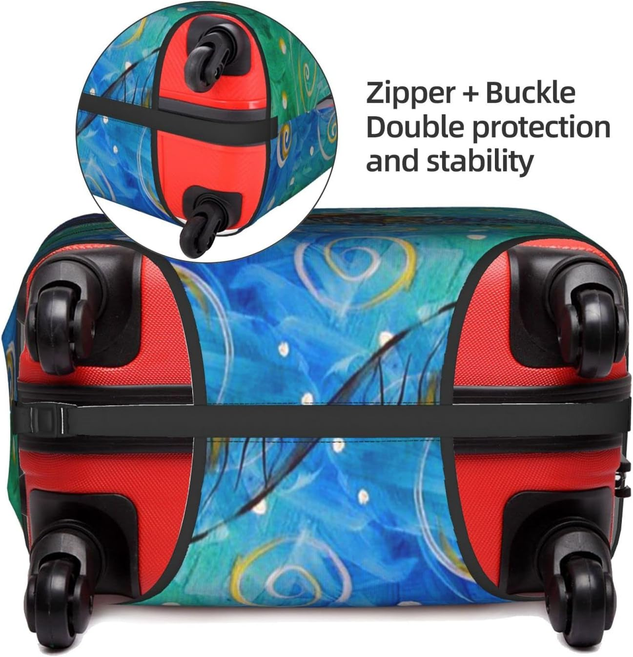 Dragonfly Luggage Cover Anti-Scratch Suitcase Protector Fits 18-32 Inch Luggage image number 6