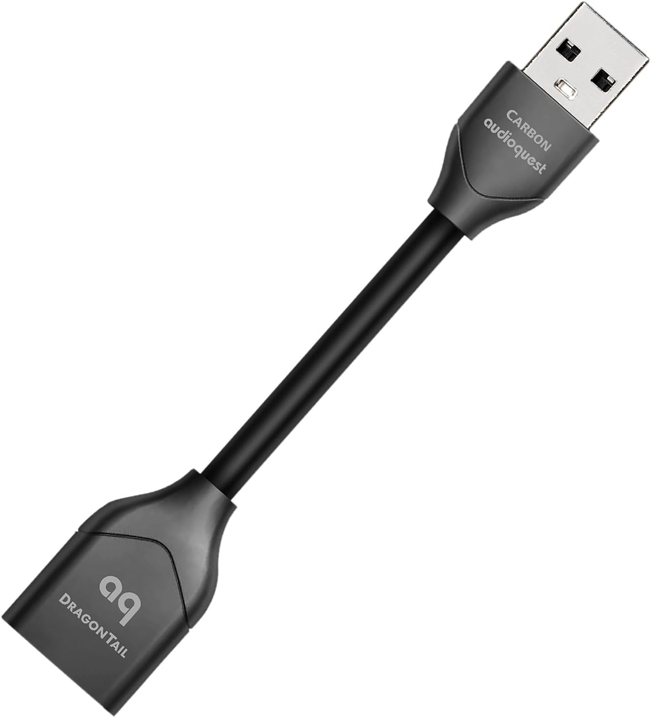 Audioquest Dragontail USB Cable 0.112 M USB a Black - USB Cables (0.112 M, USB A, USB A, 2.0, Male Connector/Female Connector, Black) image number 1