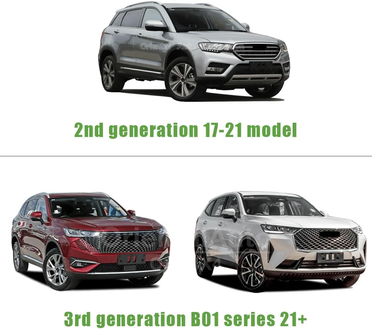 OAD4X4 Weathershields Compatible with Haval H6 B01 Series 2021-Onwards, Weather Shields Window Visors Wind Deflectors Sun Rain Guard 6PCS Set