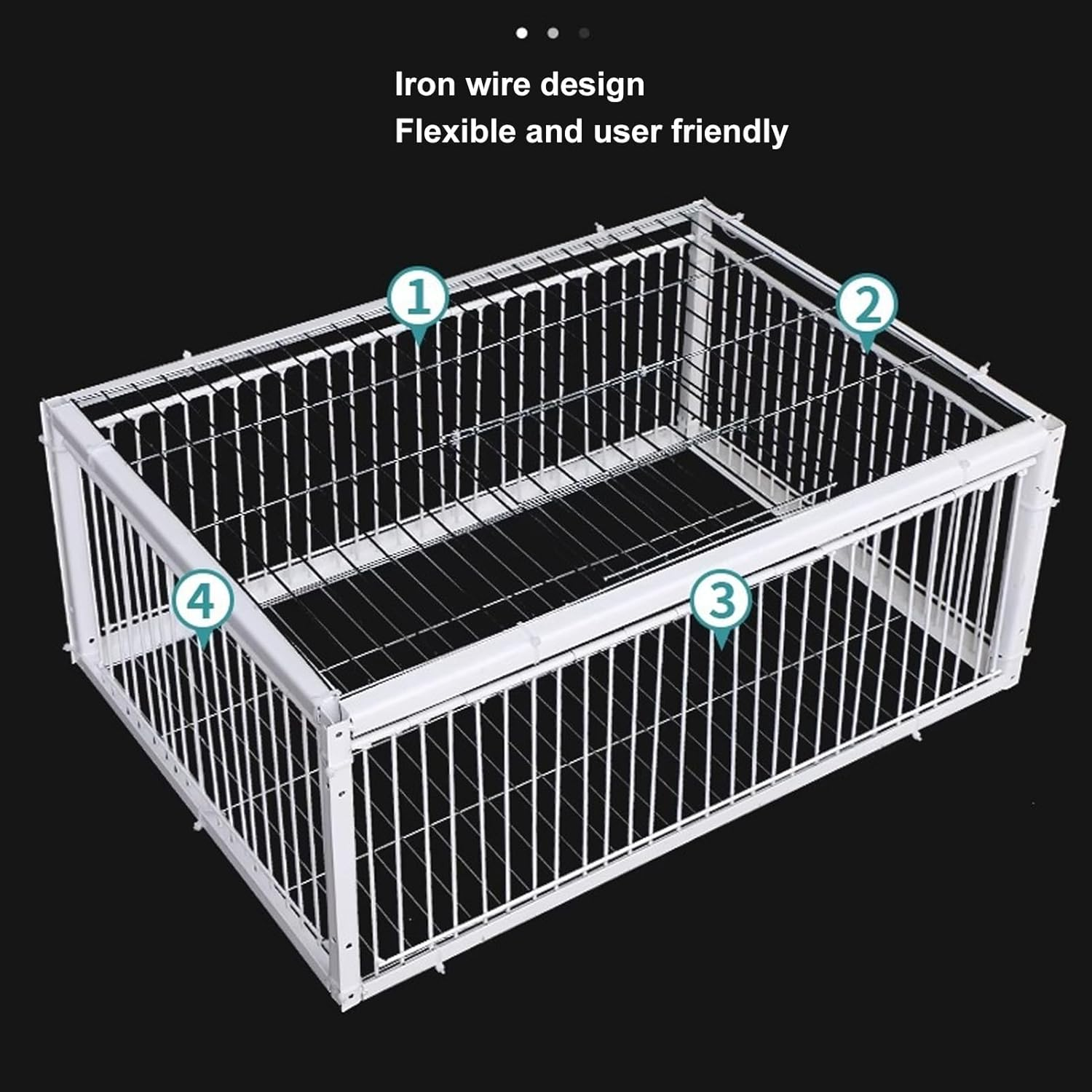 Jiawu Pigeon Dove Bird Trap Cage, Spacious Foldable Galvanised Feral Sparrow Pigeon Cage with One Way Entrance, Humane Bird Control, Trapping Pigeons Doves in Cages (Medium) image number 5