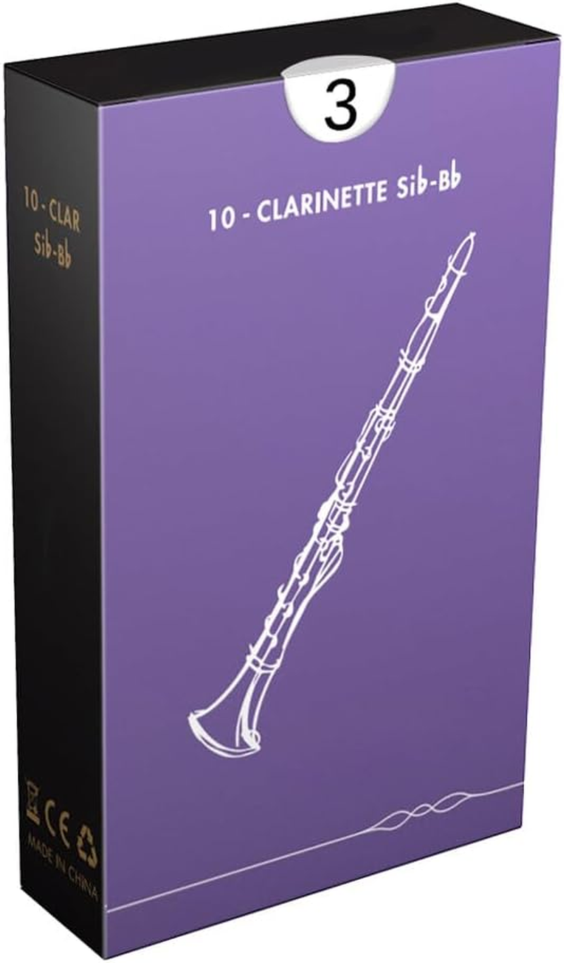 Xinyee Woodwinds Bb Clarinet Traditional Reeds Strength 3.0, 10Pcs/ Box image number 6